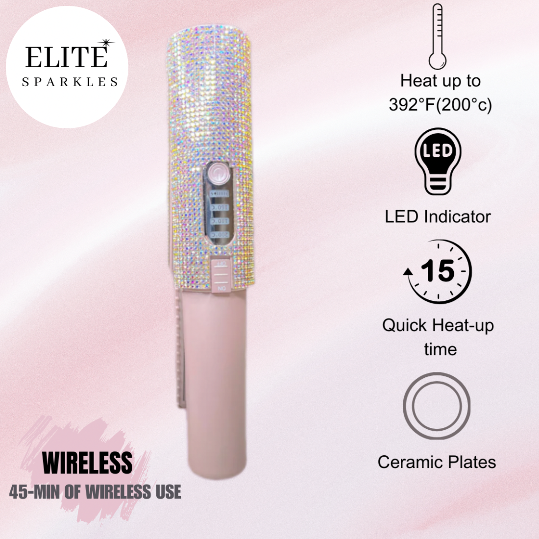 Elite Portable Hair Straightener Wireless