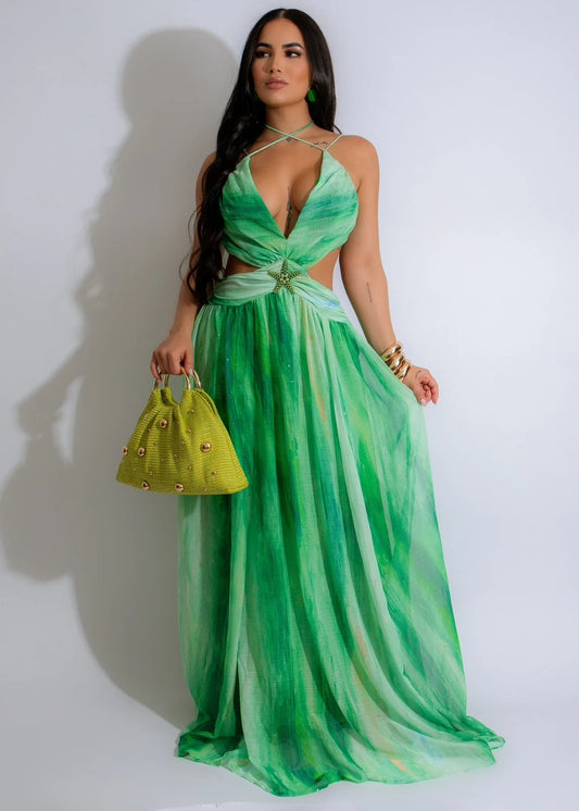 Beach Day Dress Green