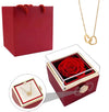 Eternal Rose Box- W/ Engraved Necklace & Real Rose