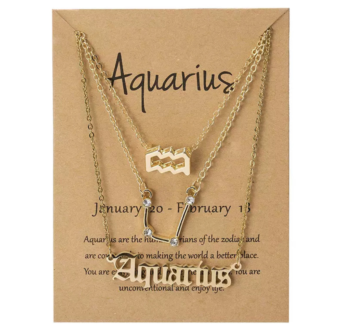 Zodiac Necklace Set