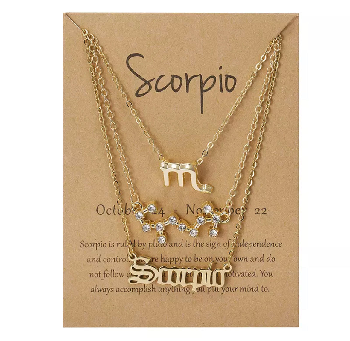 Zodiac Necklace Set