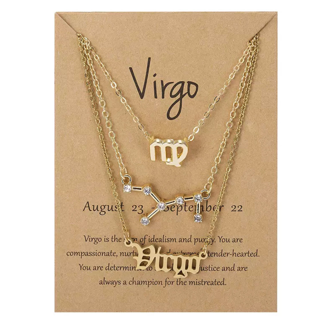 Zodiac Necklace Set