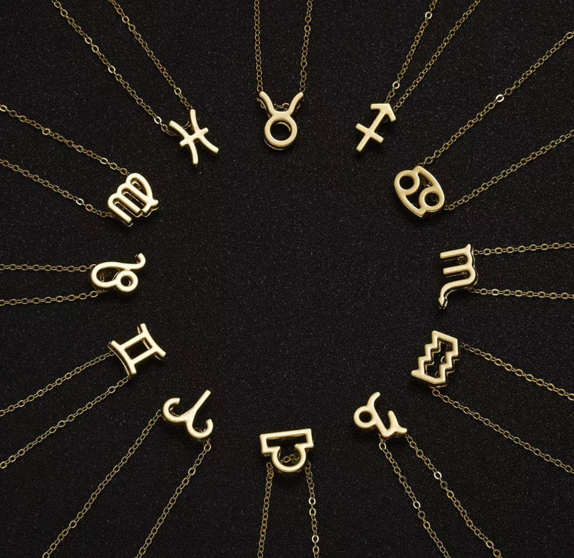 Zodiac Sign Necklace Set