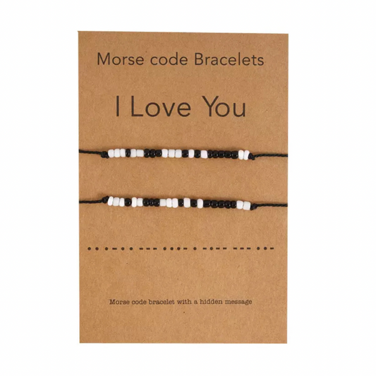 Morse Code Matching Bracelet Set