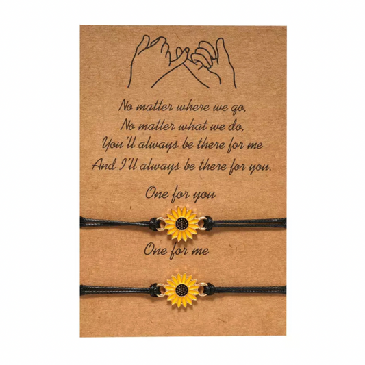 Sunflower Matching Bracelet Set