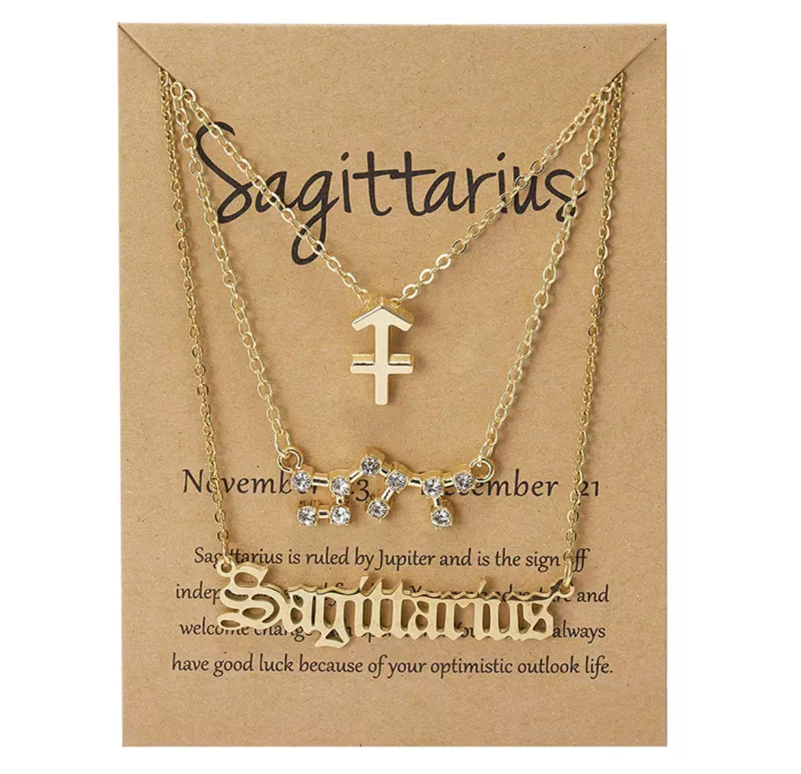 Zodiac Sign Necklace Set