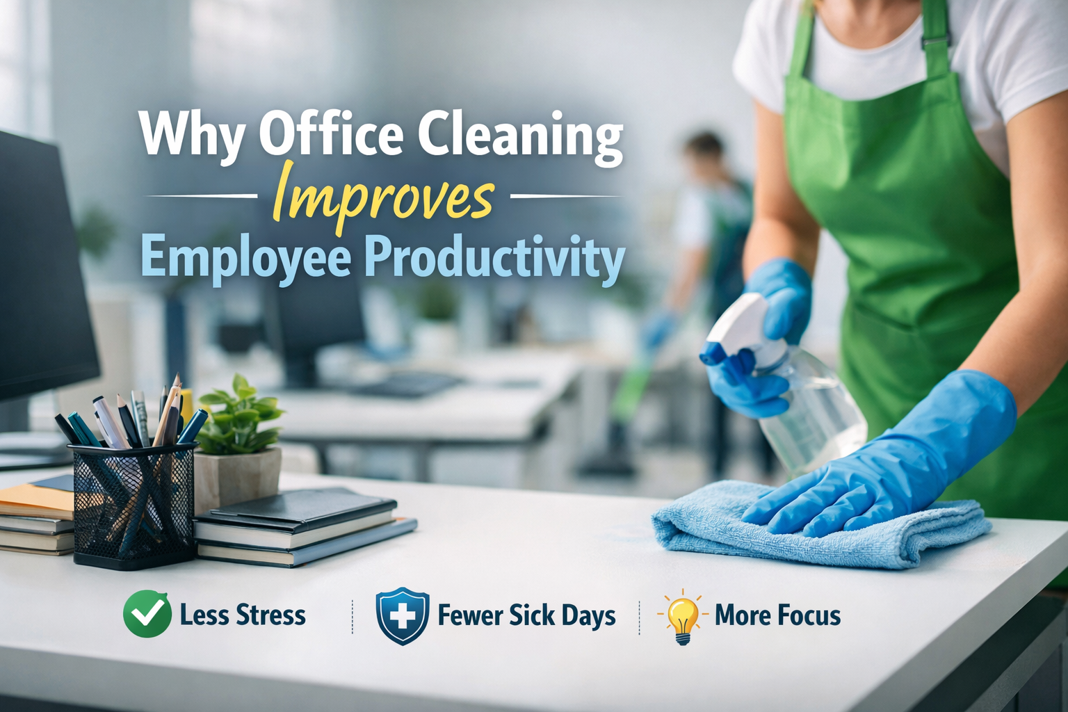 Why Office Cleaning Improves Employee Productivity - Elite Sparkles